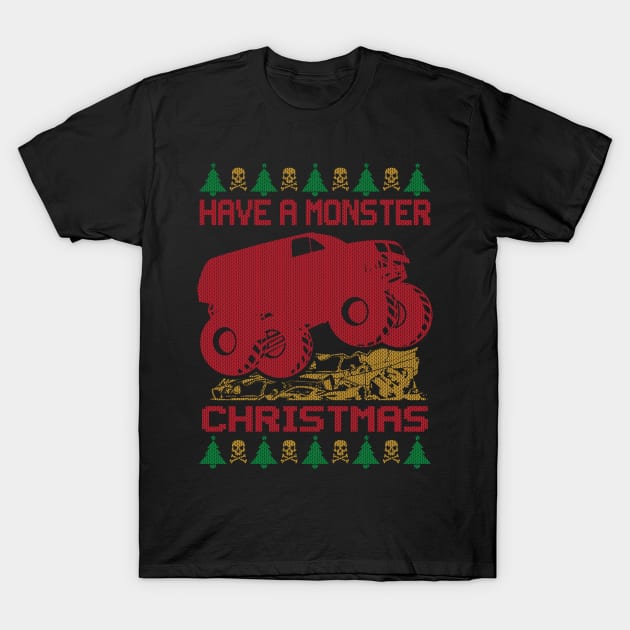 HAVE A MONSTER CHRISTMAS T-Shirt by OffRoadStyles